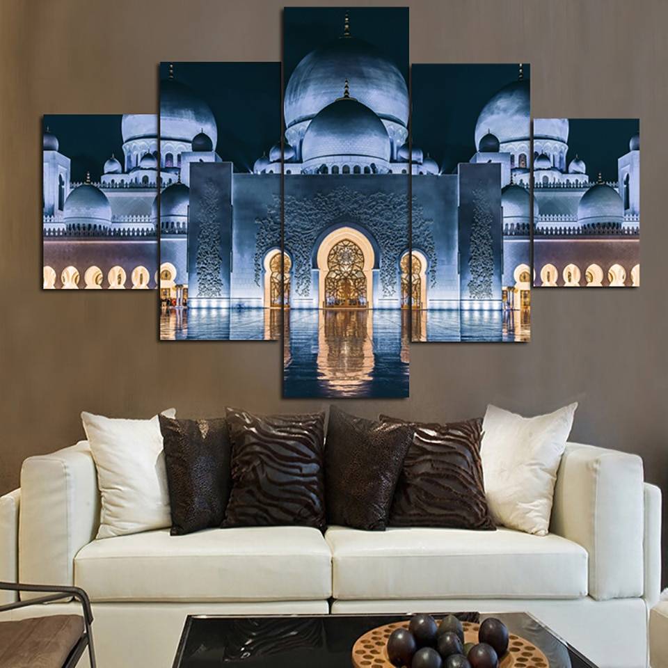 Abu Dhabi Sheikh Zayed Frame – Mosque Series Islamic Home Decor Islamic Wall Decor Artisan Prints, posters and Frames Landscapes, Mosques, Holy Sites  Muslim Kit