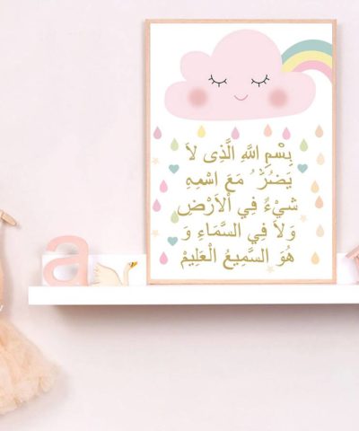 Divine Protection Against Harm Poster – For Kids Islamic Home Decor Kid's Bedroom Islamic Wall Decor  Muslim Kit