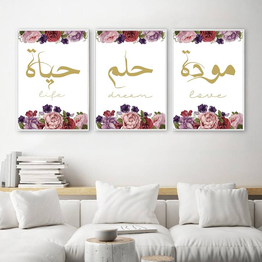 Arabic Word Islamic Posters – Deep Meanings Islamic Home Decor Islamic Wall Decor Artisan Prints, posters and Frames Quranic Verses, Ayats & Surahs  Muslim Kit