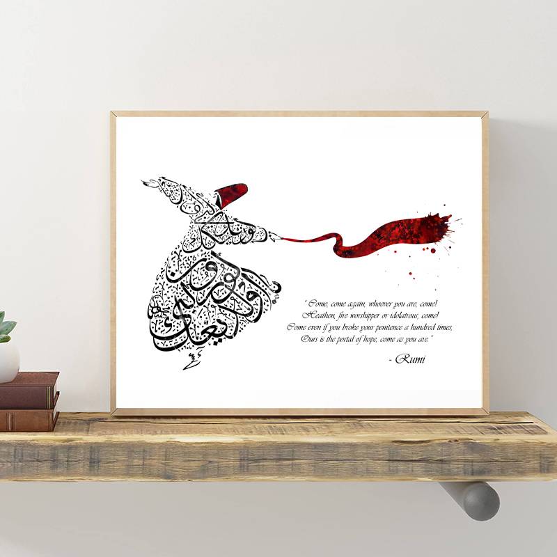 Come Again Poster – Rumi Rumi Quotes & Art Islamic Toys, Gifts & Gadgets Unique Gifts and More Islamic Home Decor Islamic Wall Decor Artisan Prints, posters and Frames  Muslim Kit