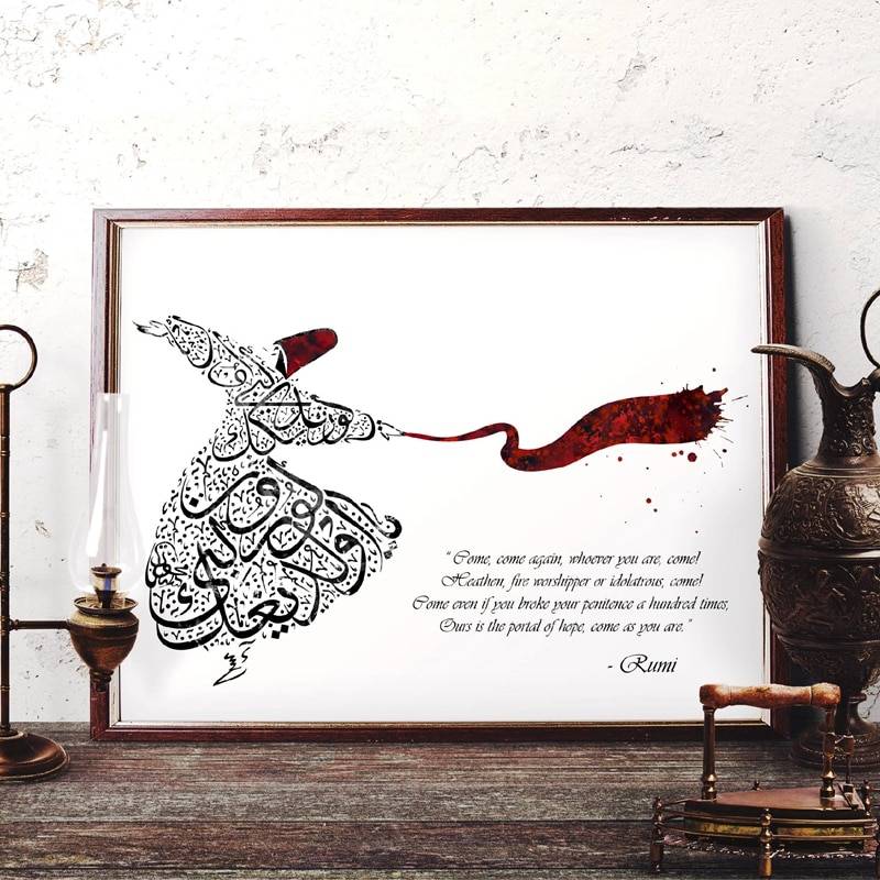 Come Again Poster – Rumi Rumi Quotes & Art Islamic Toys, Gifts & Gadgets Unique Gifts and More Islamic Home Decor Islamic Wall Decor Artisan Prints, posters and Frames  Muslim Kit