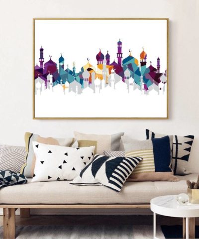 Silhouette of Minarets Poster -TMK Originals Islamic Home Decor Islamic Wall Decor Artisan Prints, posters and Frames Landscapes, Mosques, Holy Sites  Muslim Kit