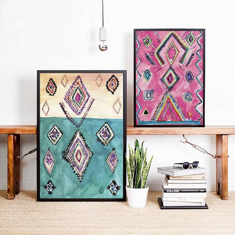 Moroccan Rug Painting – Abstract Islamic Home Decor Lifestyle & Accessories  Muslim Kit