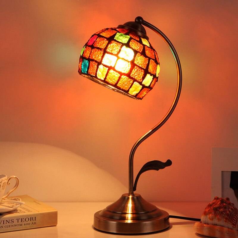 Mosaic Stained Turkish Glass Lamp, Stained Glass Table Lamp Kit