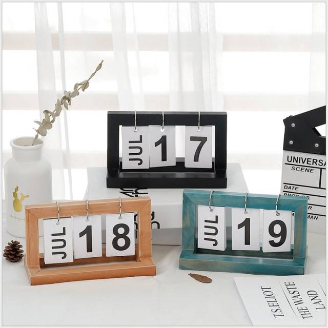 A Rustic, Wooden Calendar – The Date Islamic Home Decor Lifestyle & Accessories  Muslim Kit
