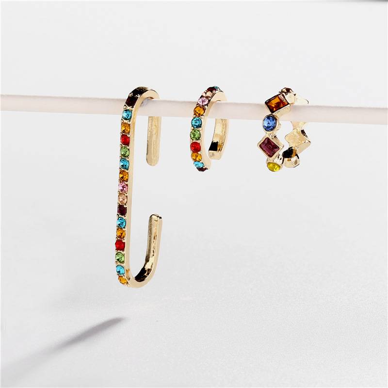 Rainbow CZ Earrings For Her Islamic Watches, Jewellery and Accessories For Women Watches and Jewellery  Muslim Kit