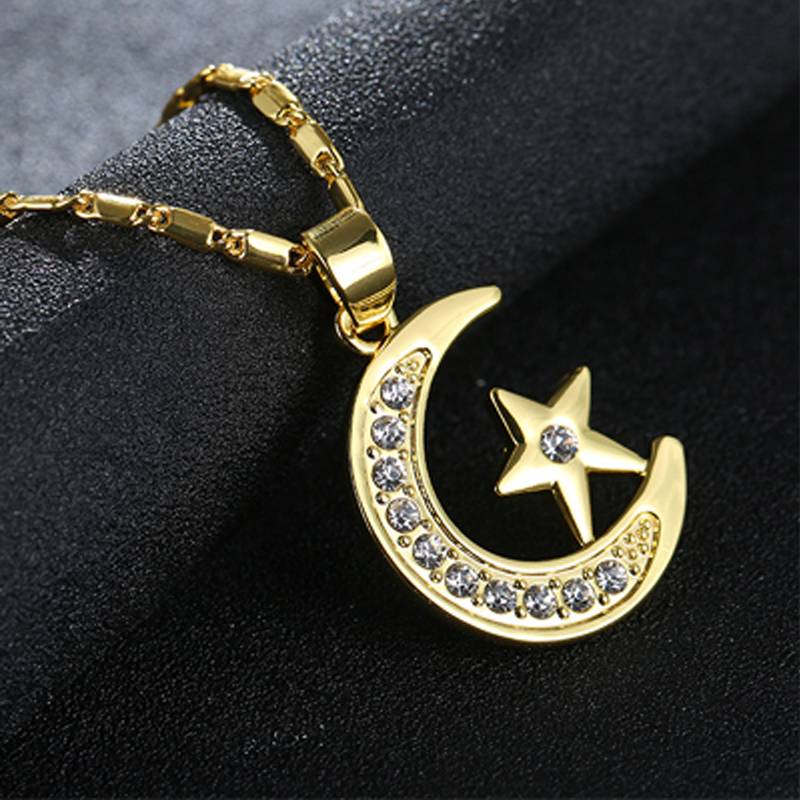 Crescent and Star Necklace for Her Islamic Watches, Jewellery and Accessories For Women Watches and Jewellery  Muslim Kit