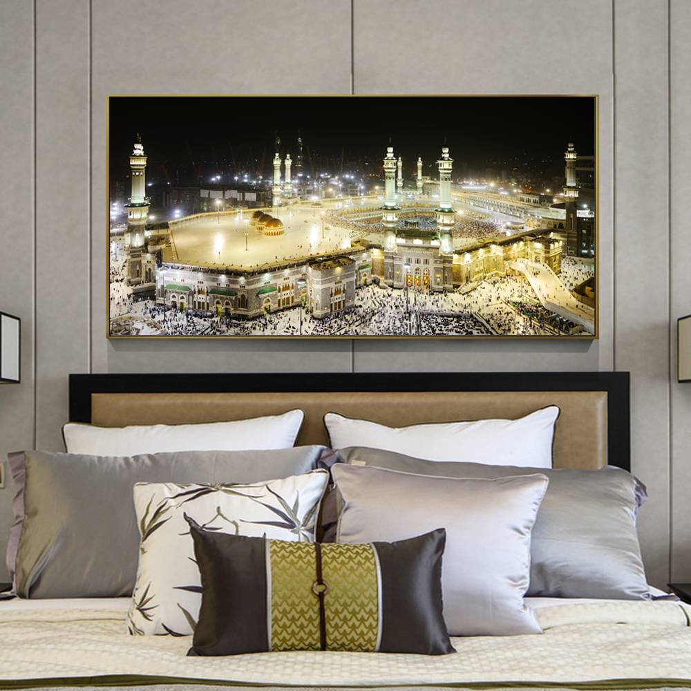 Holy City of Makkah and Madinah Posters – Mosque Series Islamic Home Decor Islamic Wall Decor Artisan Prints, posters and Frames Landscapes, Mosques, Holy Sites  Muslim Kit