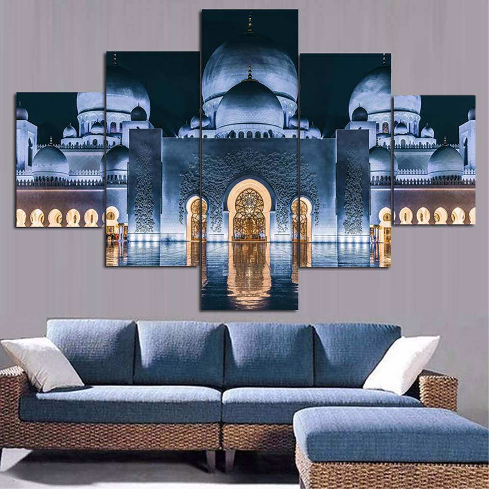 Abu Dhabi Sheikh Zayed Frame – Mosque Series Islamic Home Decor Islamic Wall Decor Artisan Prints, posters and Frames Landscapes, Mosques, Holy Sites  Muslim Kit
